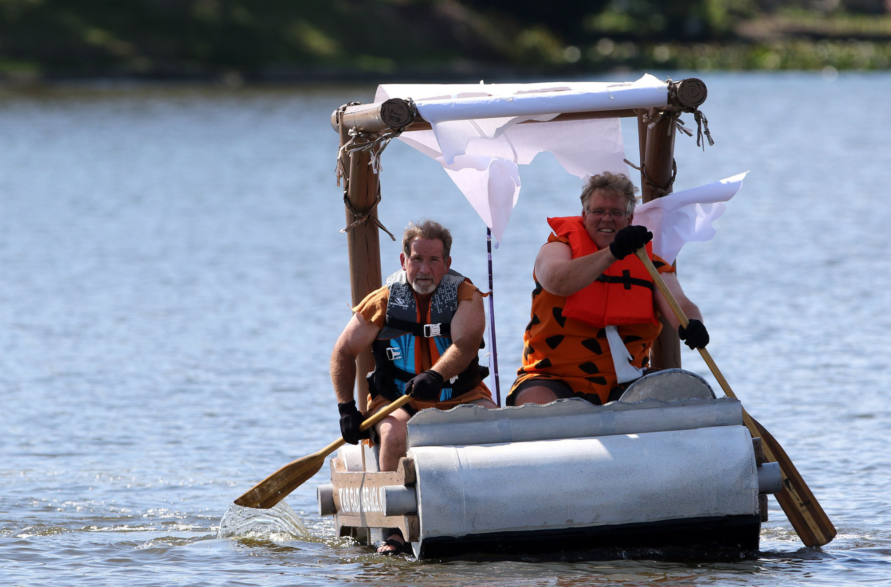 Hobart's Lakefront Festival cardboard boat race